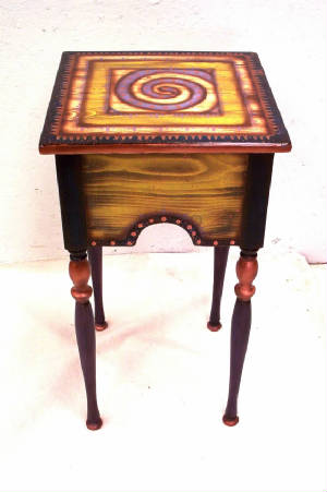 An artsy accent table