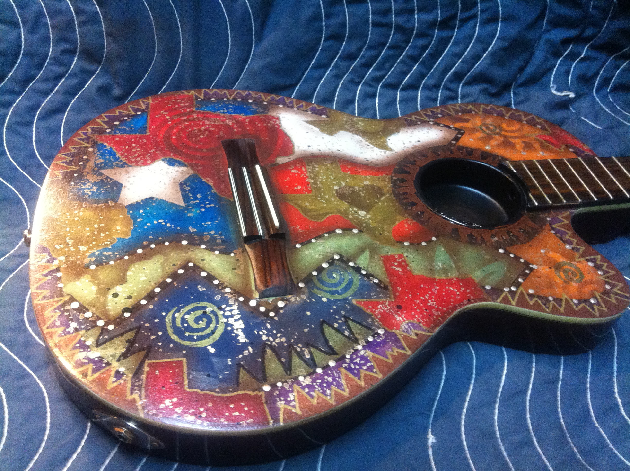 Tommy Alverson's custom painted guitar.